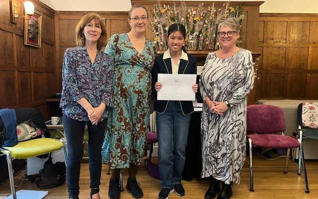Student wins creative writing prize